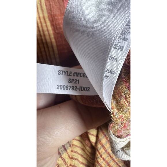 Madewell Women's Daily Shirt in Neon Madras Plaid Size Small Boxy Lagenlook - Picture 10 of 11